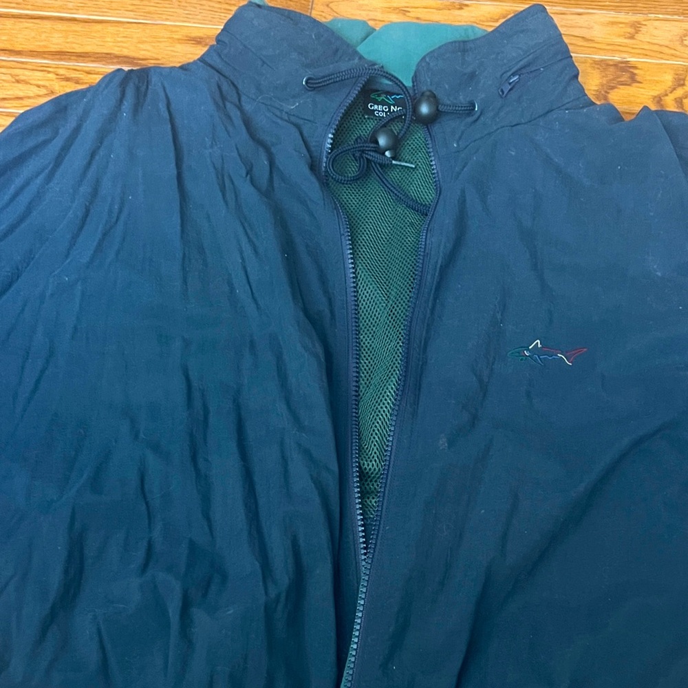 Greg Norman Collection Dark Blue/ green Windbreaker, Size L